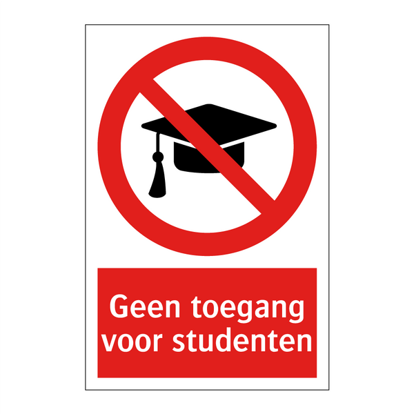 Geen toegang voor studenten