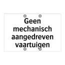 Geen mechanisch aangedreven vaartuigen