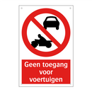 Geen toegang voor voertuigen