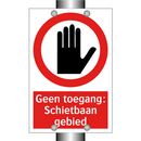 Geen toegang: Schietbaan gebied