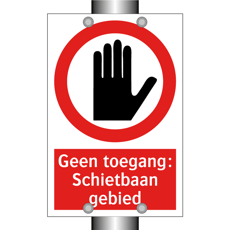 Geen toegang: Schietbaan gebied