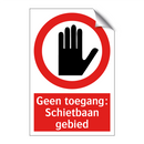 Geen toegang: Schietbaan gebied