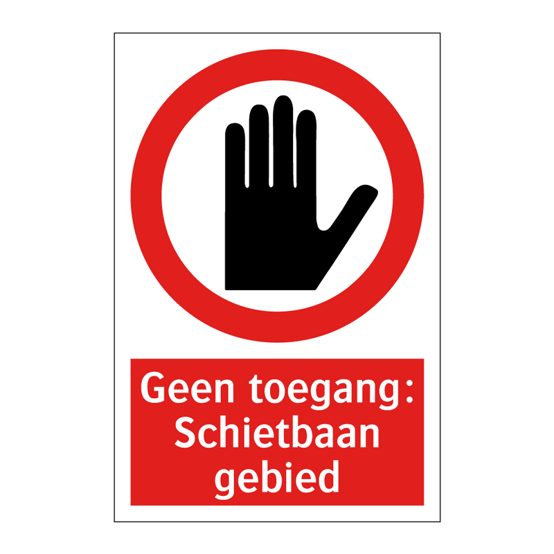 Geen toegang: Schietbaan gebied
