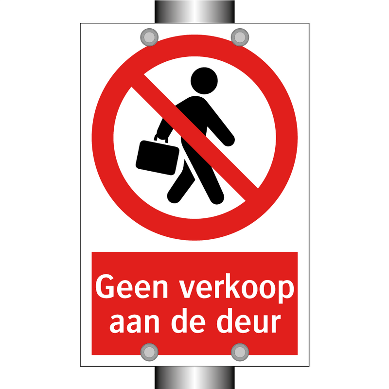 Geen verkoop aan de deur