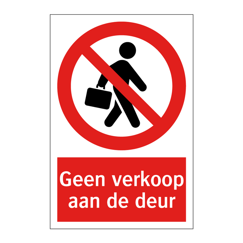 Geen verkoop aan de deur