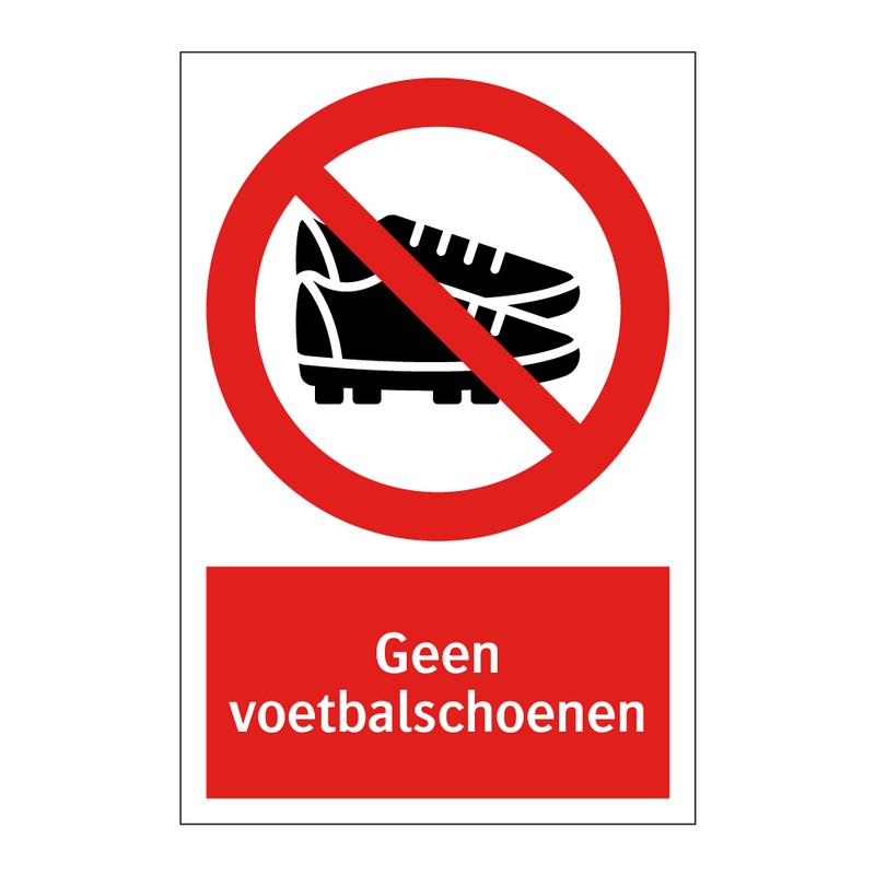 Geen voetbalschoenen