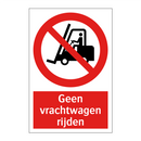 Geen vrachtwagen rijden