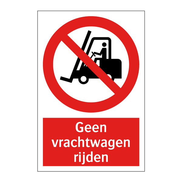 Geen vrachtwagen rijden
