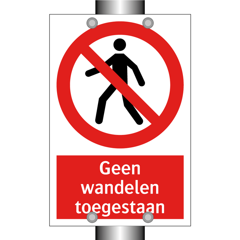 Geen wandelen toegestaan