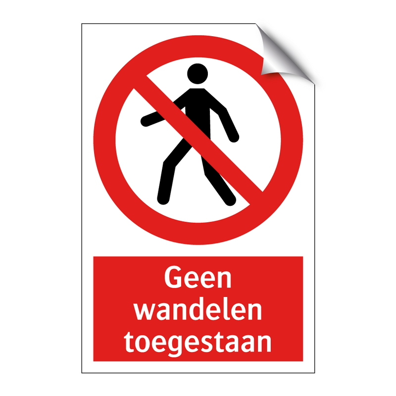 Geen wandelen toegestaan