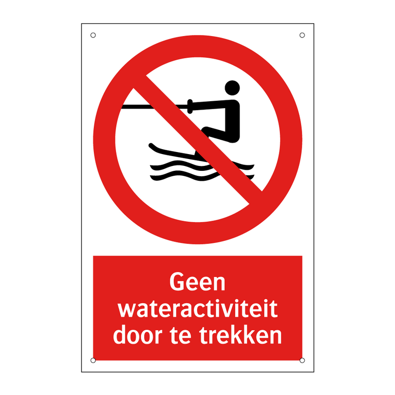Geen wateractiviteit door te trekken