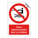 Geen wateractiviteit door te trekken