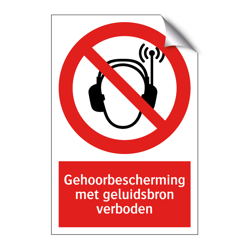 Gehoorbescherming met geluidsbron verboden