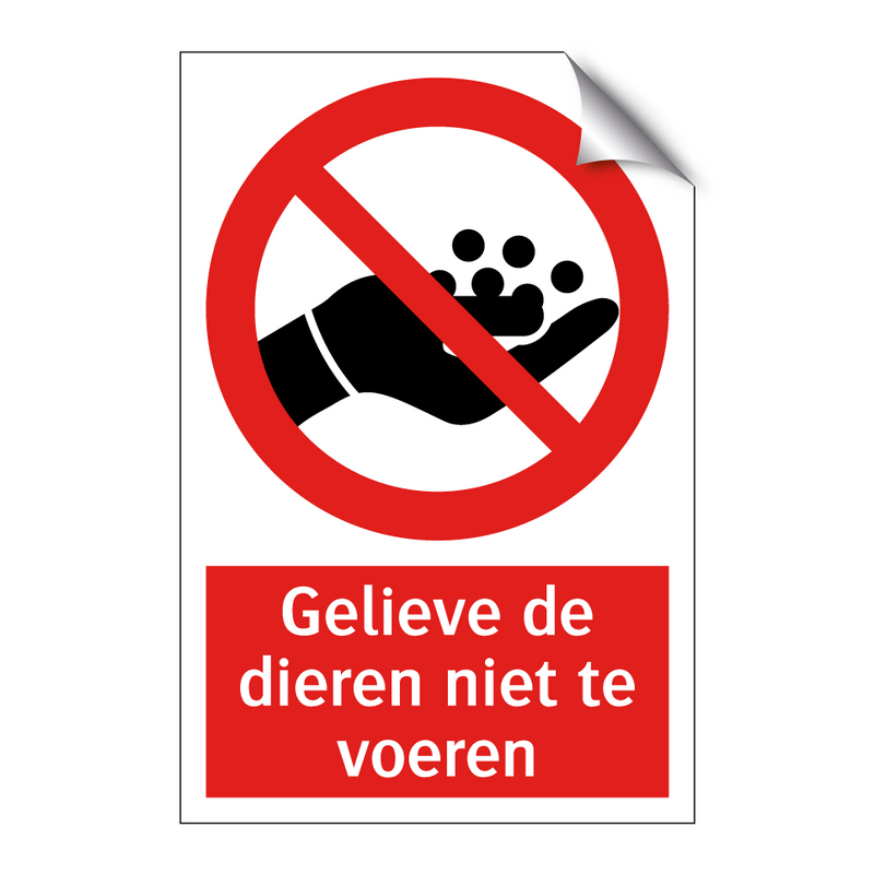 Gelieve de dieren niet te voeren