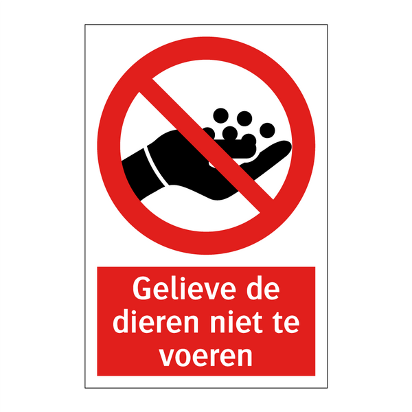 Gelieve de dieren niet te voeren