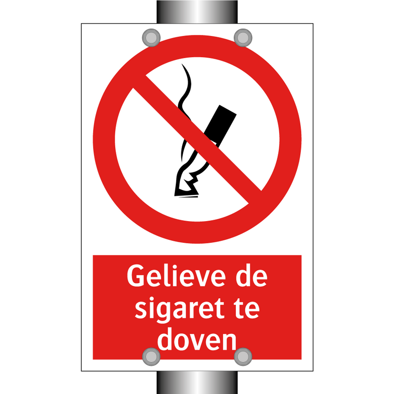Gelieve de sigaret te doven