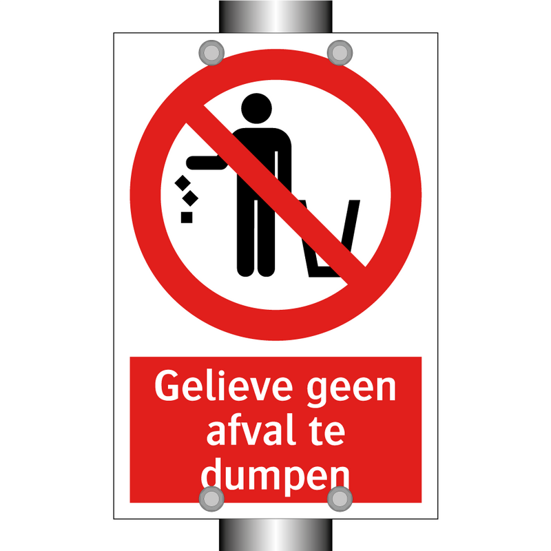 Gelieve geen afval te dumpen