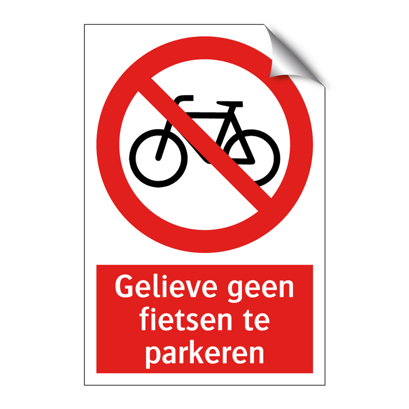 Gelieve geen fietsen te parkeren