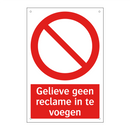 Gelieve geen reclame in te voegen