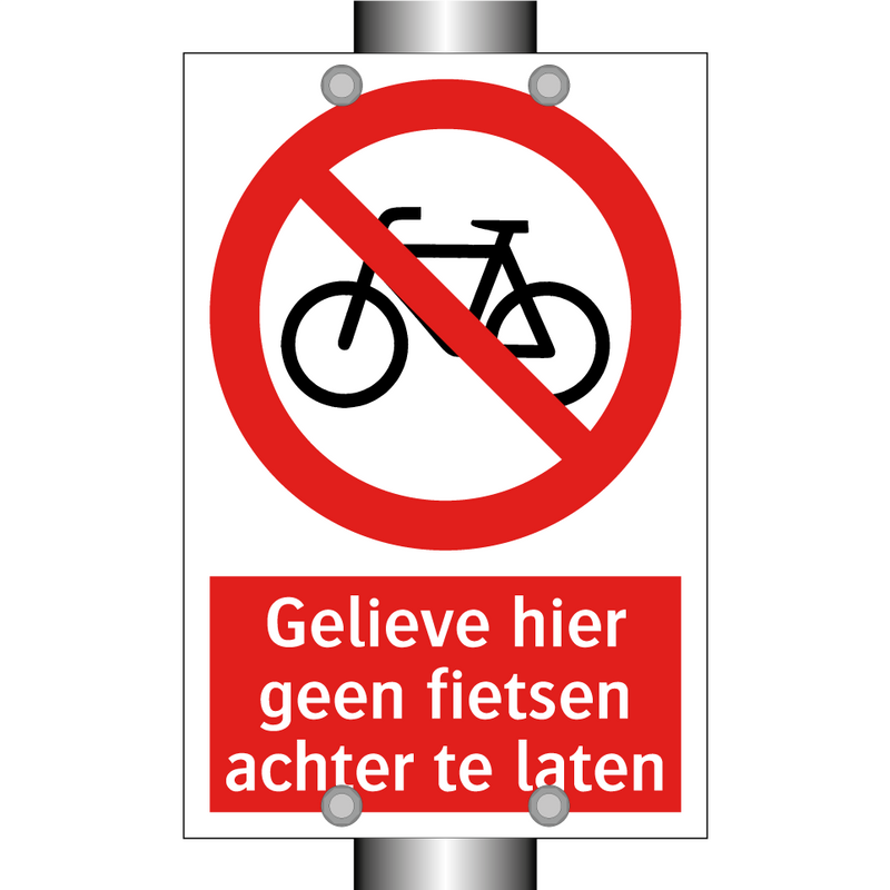 Gelieve hier geen fietsen achter te laten
