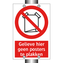 Gelieve hier geen posters te plakken