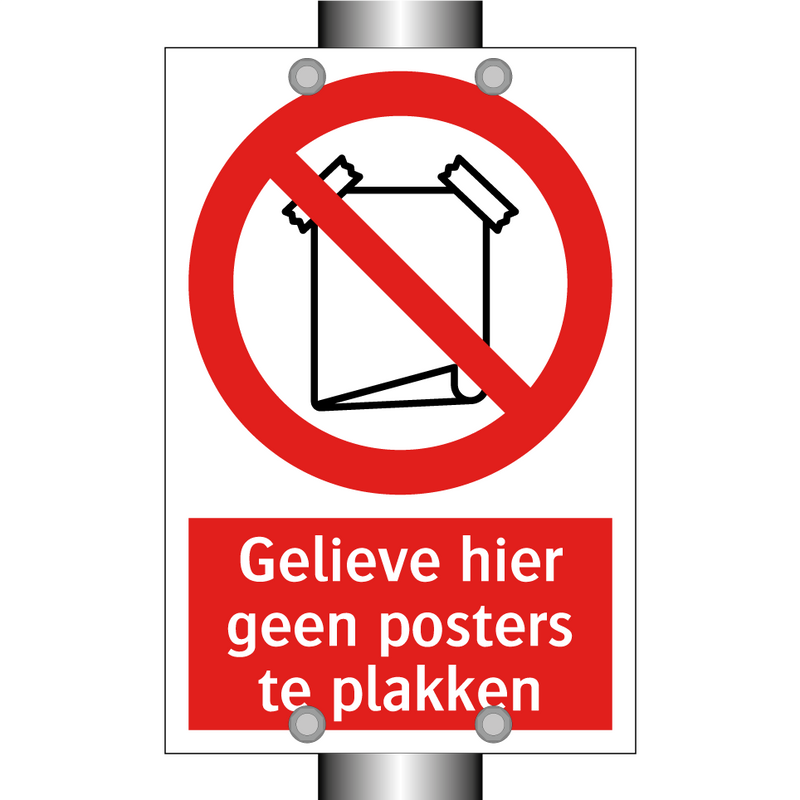 Gelieve hier geen posters te plakken
