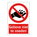 Gelieve niet te voeden