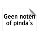 Geen noten of pinda's