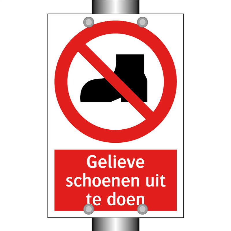 Gelieve schoenen uit te doen