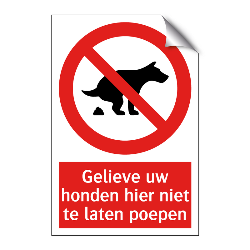 Gelieve uw honden hier niet te laten poepen