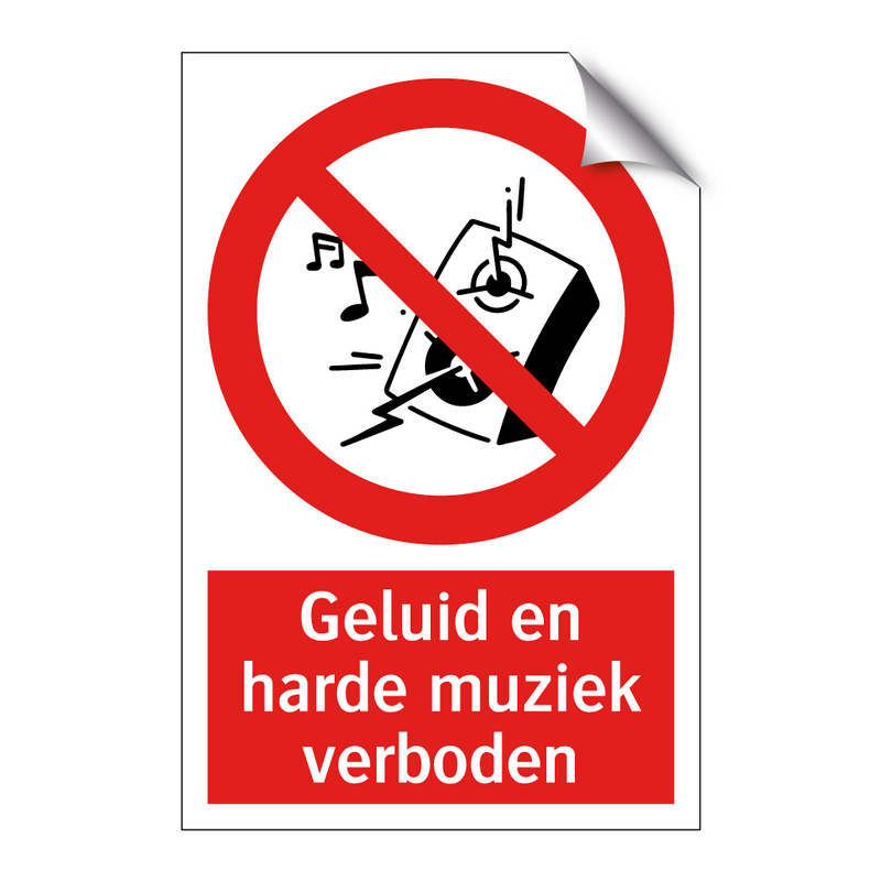 Geluid en harde muziek verboden