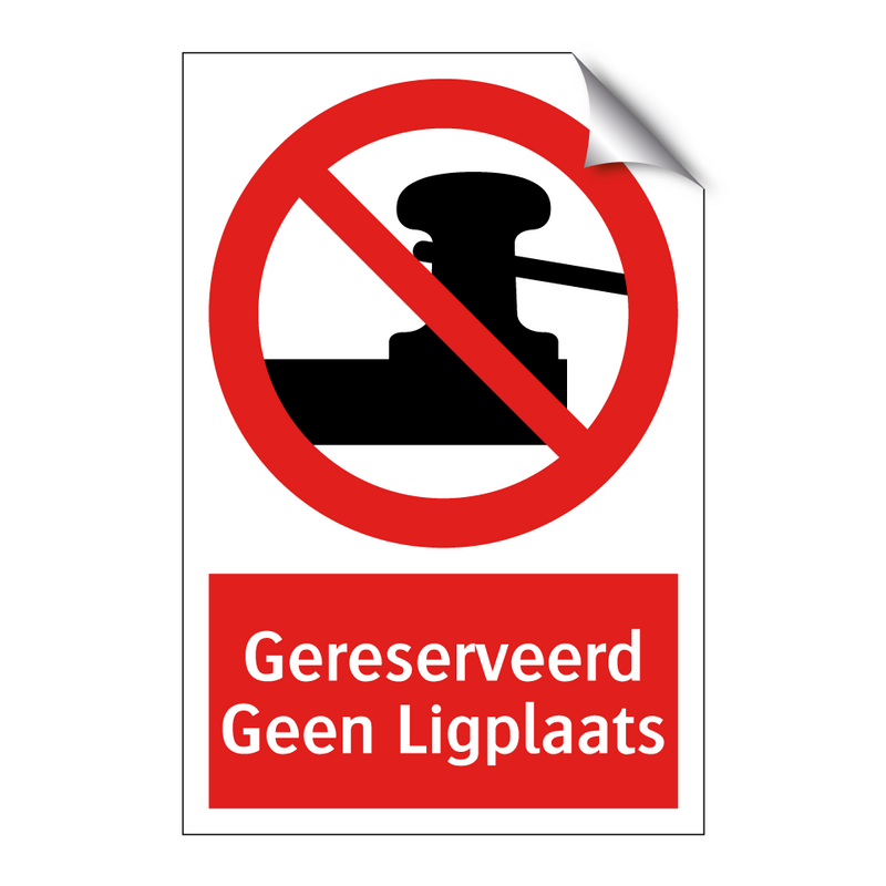 Gereserveerd Geen Ligplaats