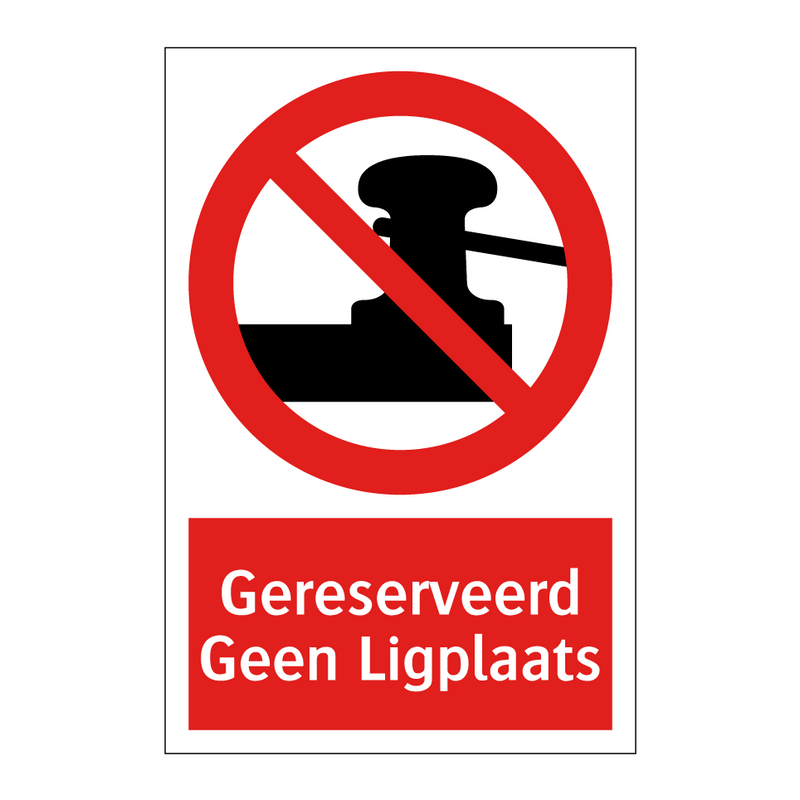 Gereserveerd Geen Ligplaats