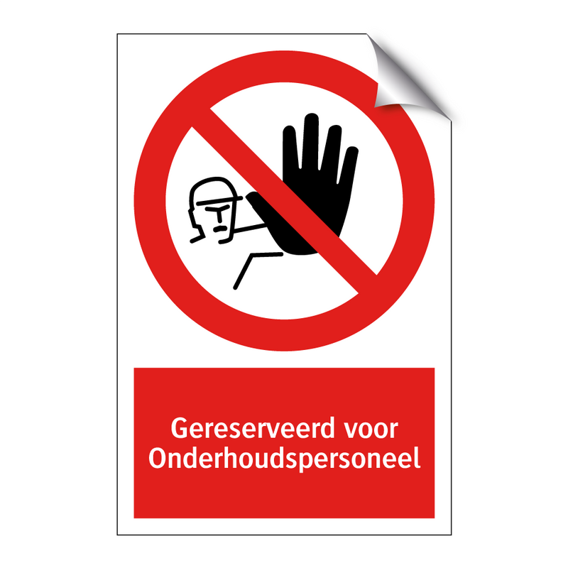 Gereserveerd voor Onderhoudspersoneel