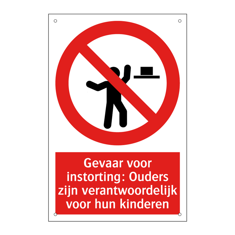 Gevaar voor instorting: Ouders zijn verantwoordelijk voor hun kinderen