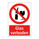 Glas verboden
