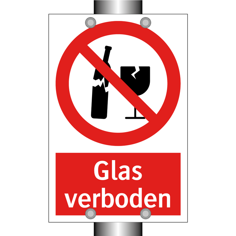 Glas verboden