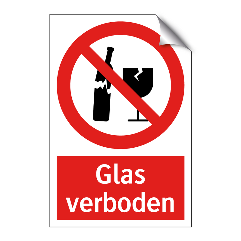 Glas verboden
