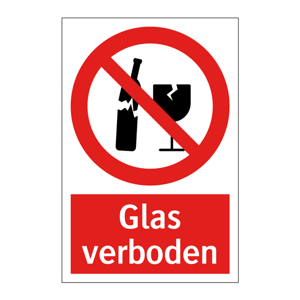 Glas verboden