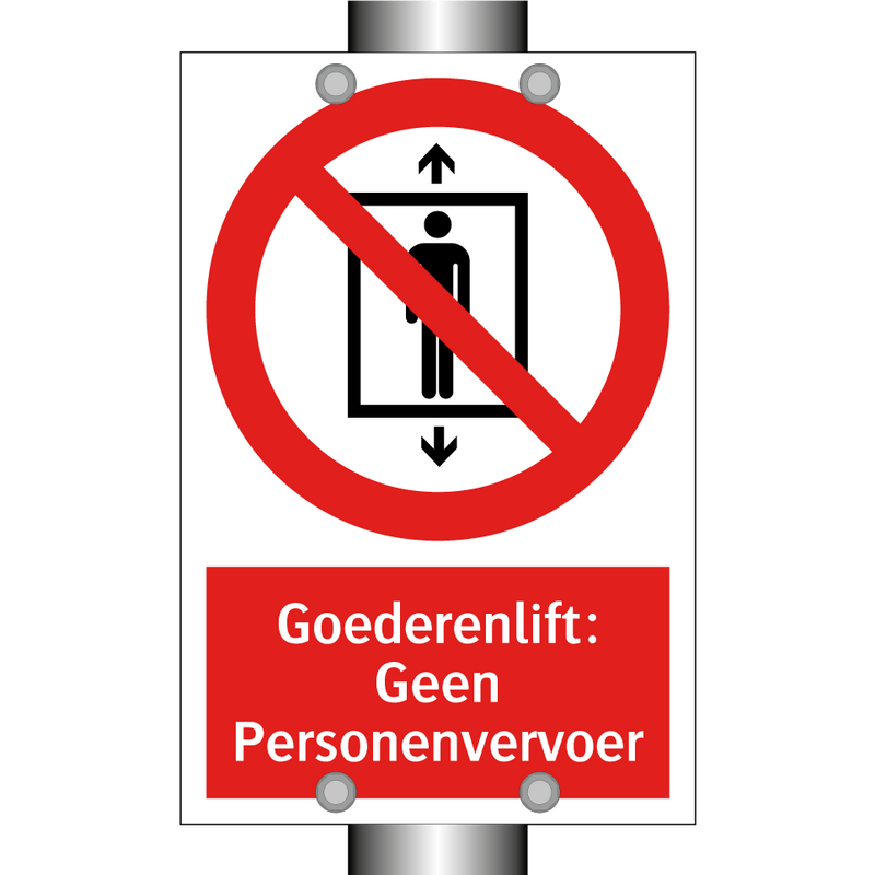 Goederenlift: Geen Personenvervoer