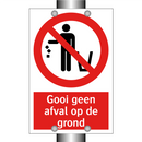 Gooi geen afval op de grond