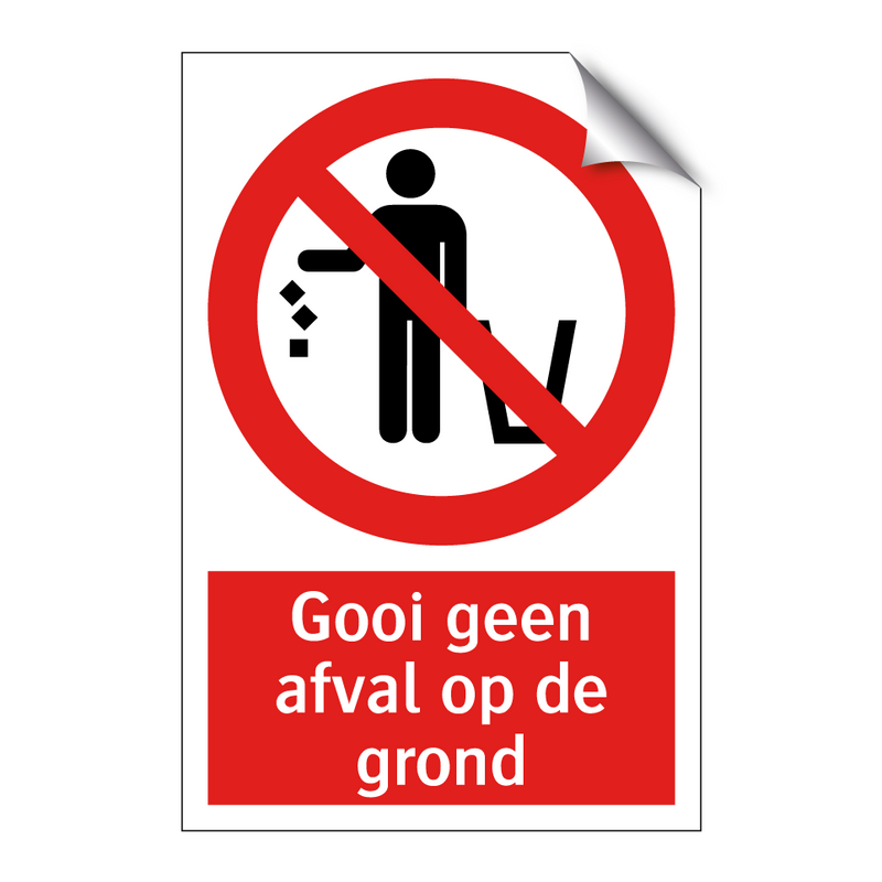 Gooi geen afval op de grond