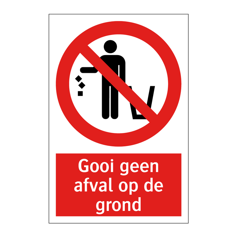 Gooi geen afval op de grond