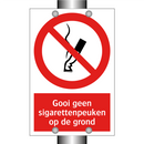 Gooi geen sigarettenpeuken op de grond