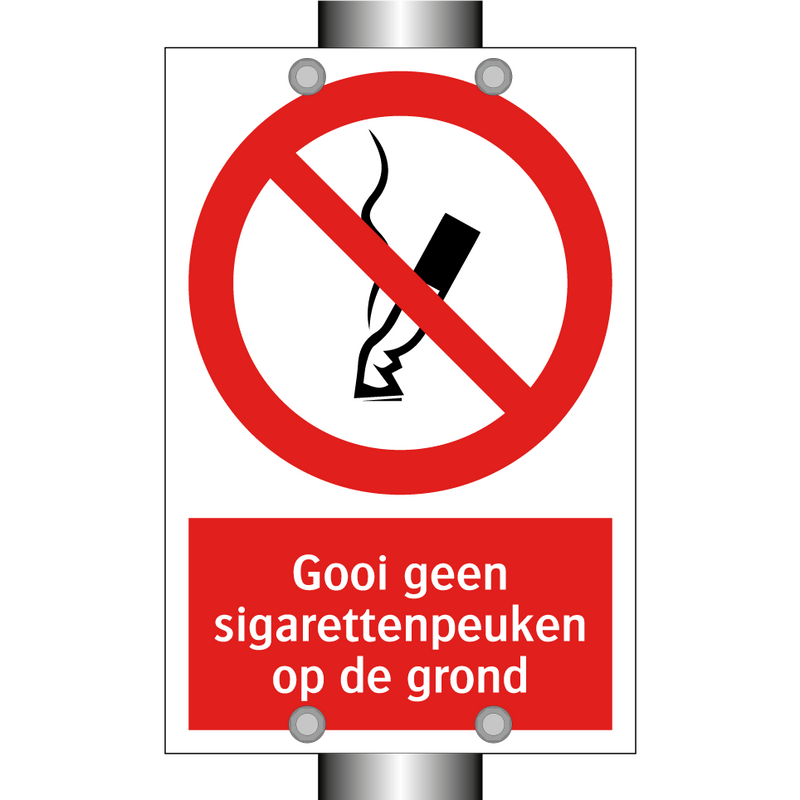 Gooi geen sigarettenpeuken op de grond