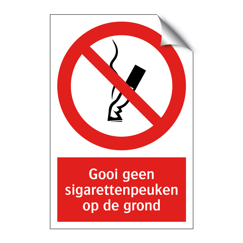 Gooi geen sigarettenpeuken op de grond