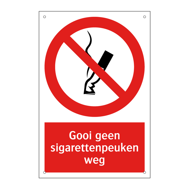 Gooi geen sigarettenpeuken weg