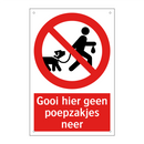 Gooi hier geen poepzakjes neer