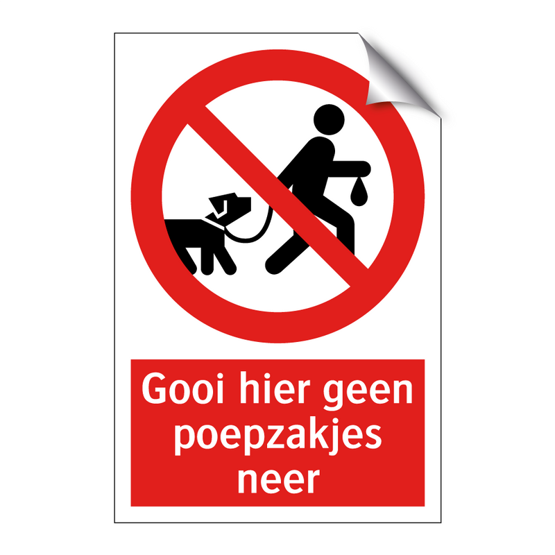 Gooi hier geen poepzakjes neer