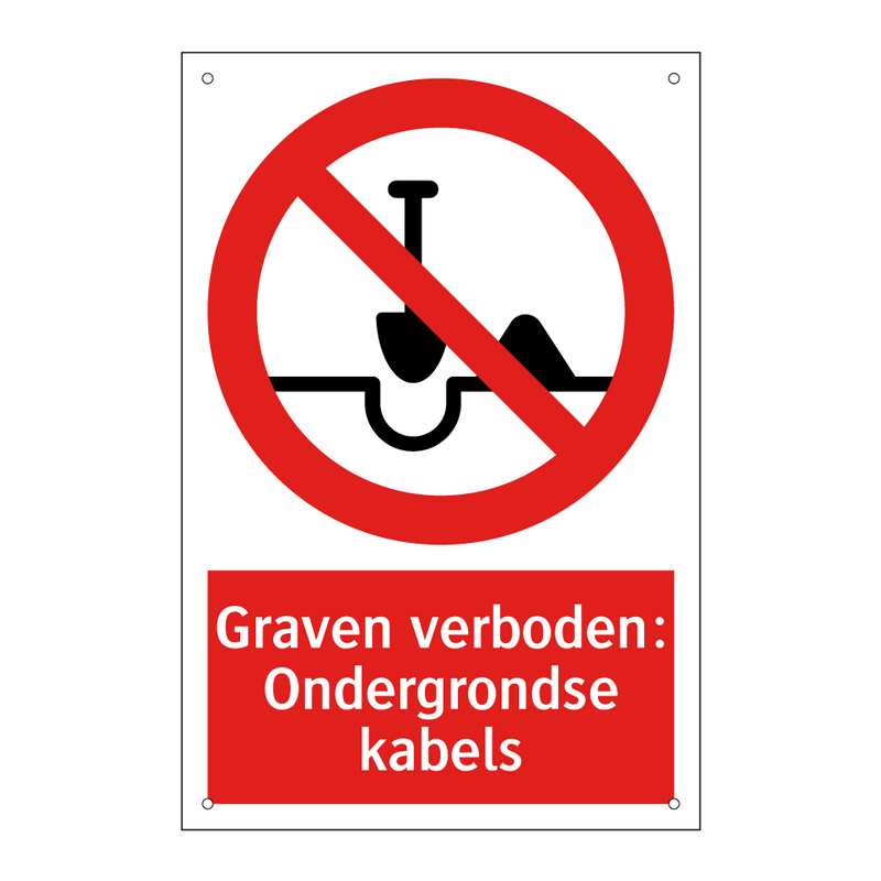 Graven verboden: Ondergrondse kabels